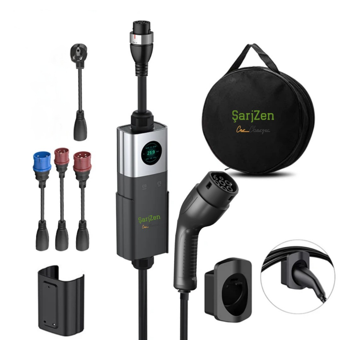 ŞarjZen Charge Max 3 Quick - 22 kW Taşınabilir Araç Şarj Cihazı (Wifi+Bluetooth+Mobil Uygulama)